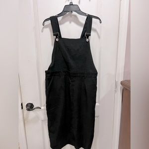 Black overall jumper dress— $20+$8 shipping
